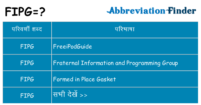 fipg का क्या अर्थ है
