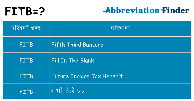 fitb का क्या अर्थ है