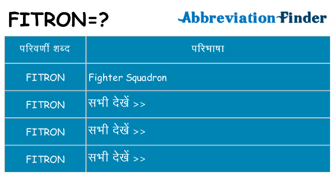 fitron का क्या अर्थ है