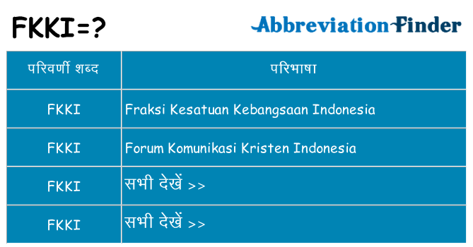 fkki का क्या अर्थ है