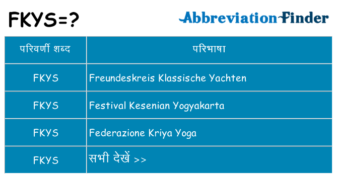 fkys का क्या अर्थ है