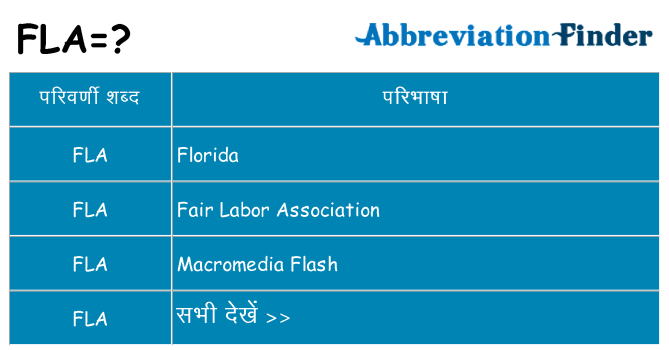fla का क्या अर्थ है