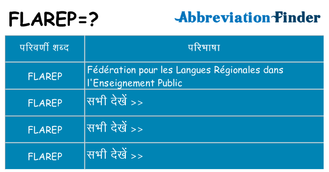 flarep का क्या अर्थ है