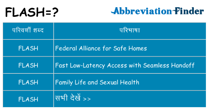 flash का क्या अर्थ है