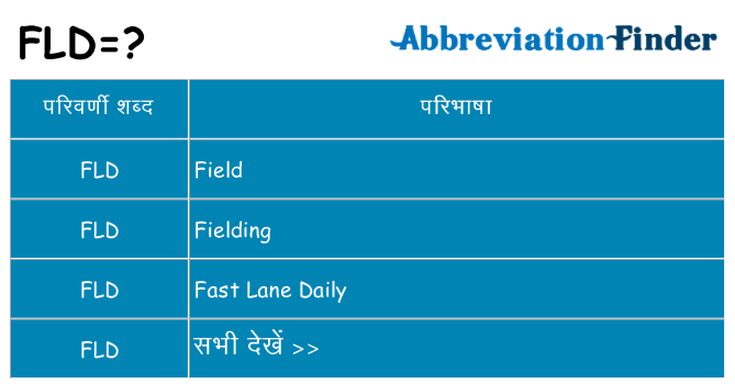fld का क्या अर्थ है