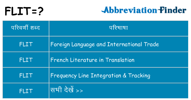 flit का क्या अर्थ है