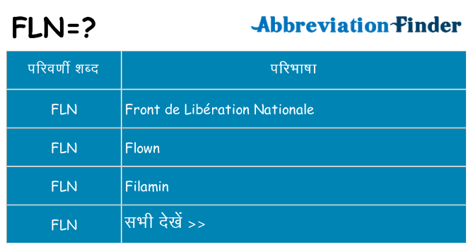 fln का क्या अर्थ है
