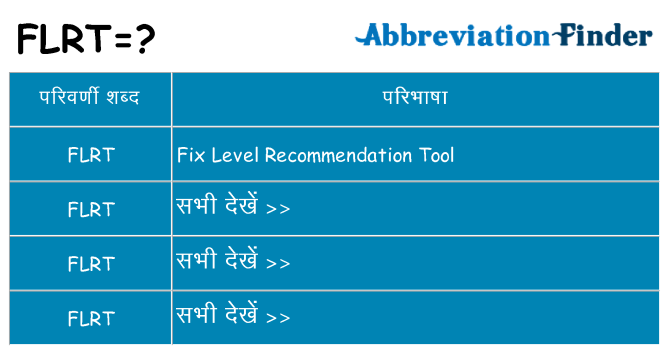 flrt का क्या अर्थ है