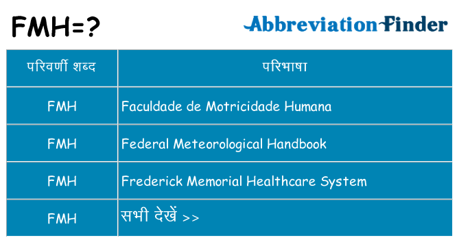 fmh का क्या अर्थ है
