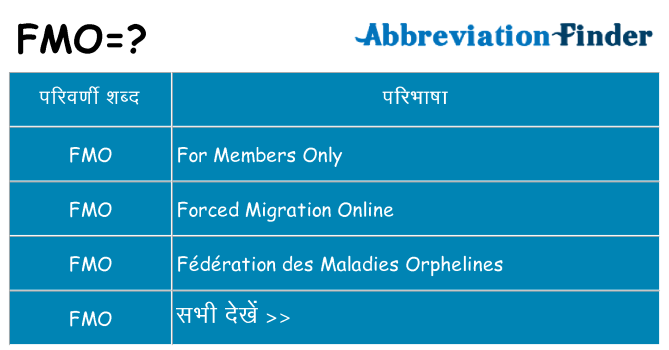 fmo का क्या अर्थ है