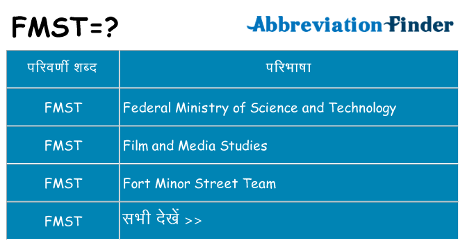fmst का क्या अर्थ है