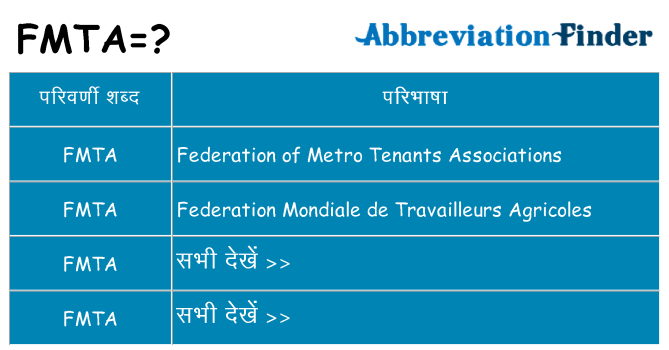 fmta का क्या अर्थ है
