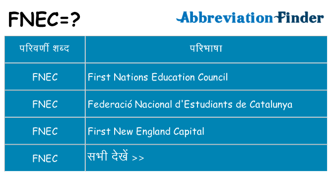 fnec का क्या अर्थ है