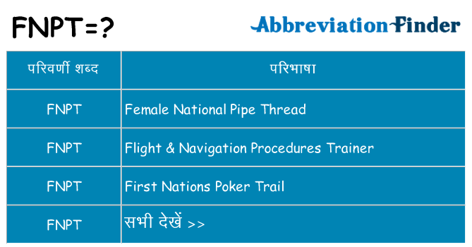 fnpt का क्या अर्थ है