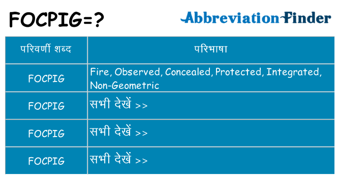 focpig का क्या अर्थ है