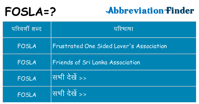 fosla का क्या अर्थ है