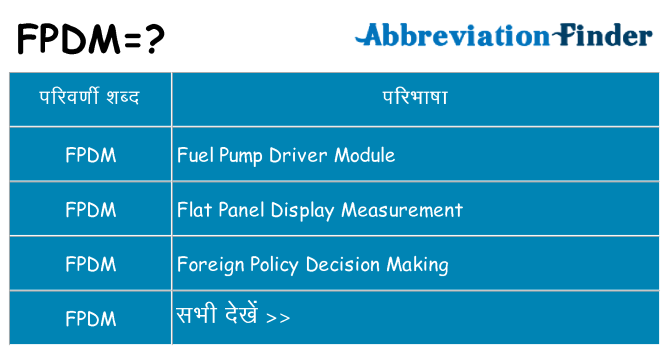 fpdm का क्या अर्थ है