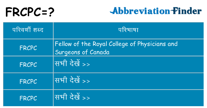 frcpc का क्या अर्थ है