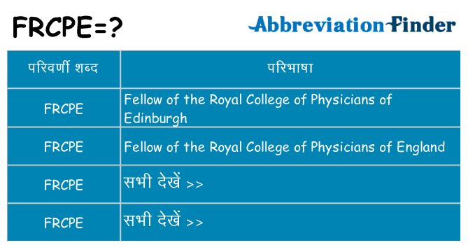 frcpe का क्या अर्थ है