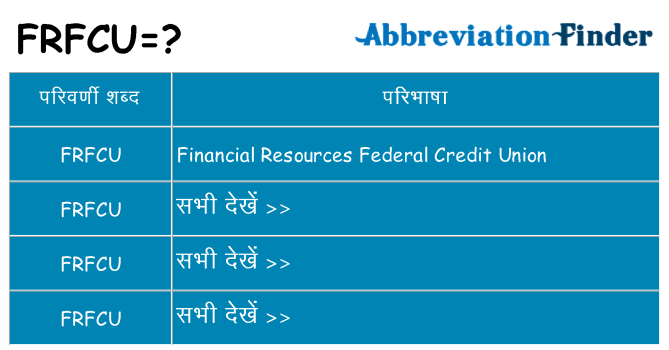 frfcu का क्या अर्थ है