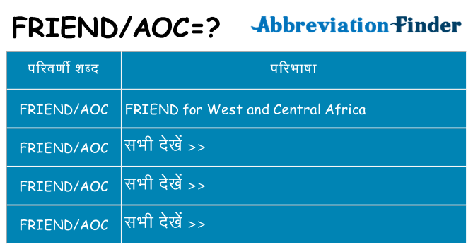 friendaoc का क्या अर्थ है