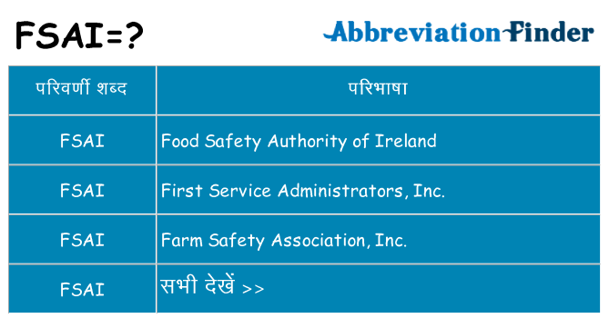 fsai का क्या अर्थ है