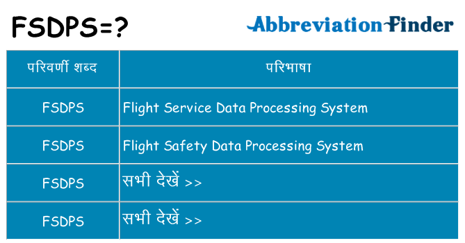 fsdps का क्या अर्थ है