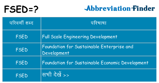 fsed का क्या अर्थ है