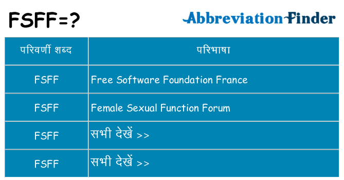 fsff का क्या अर्थ है