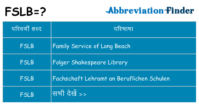 fslb का क्या अर्थ है