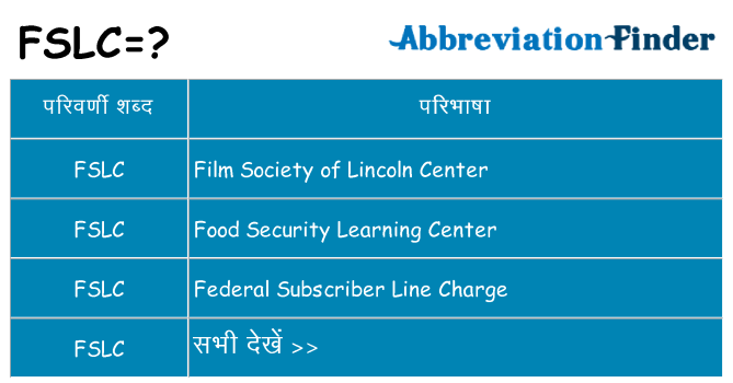 fslc का क्या अर्थ है