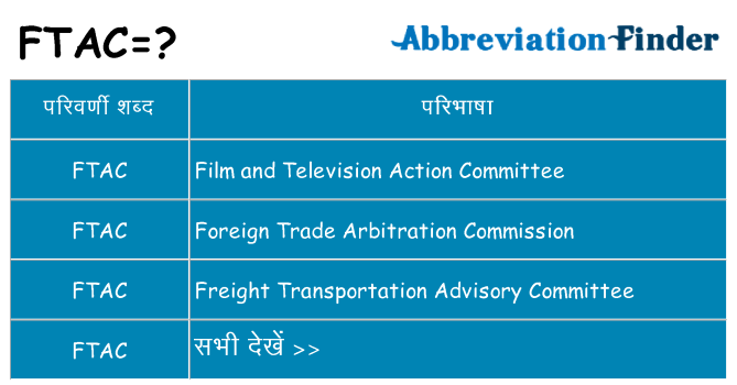 ftac का क्या अर्थ है