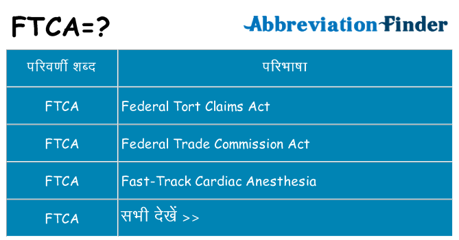 ftca का क्या अर्थ है