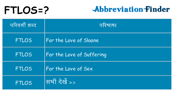 ftlos का क्या अर्थ है