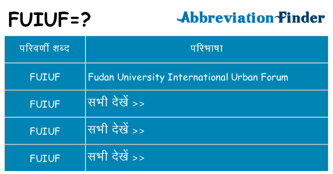 fuiuf का क्या अर्थ है