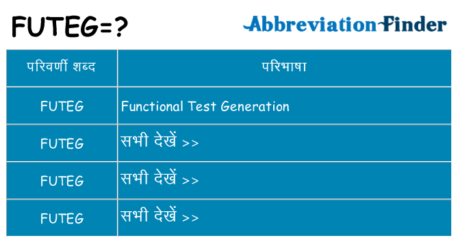 futeg का क्या अर्थ है