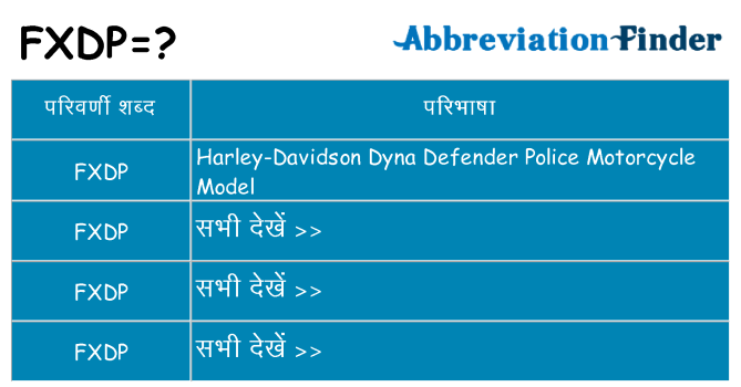 fxdp का क्या अर्थ है