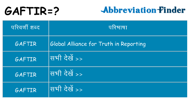 gaftir का क्या अर्थ है