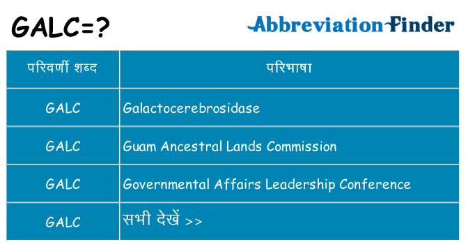 galc का क्या अर्थ है