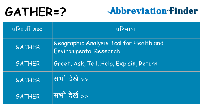 gather का क्या अर्थ है