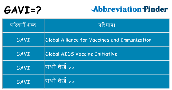 gavi का क्या अर्थ है