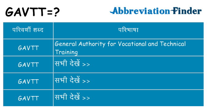 gavtt का क्या अर्थ है