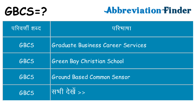 gbcs का क्या अर्थ है