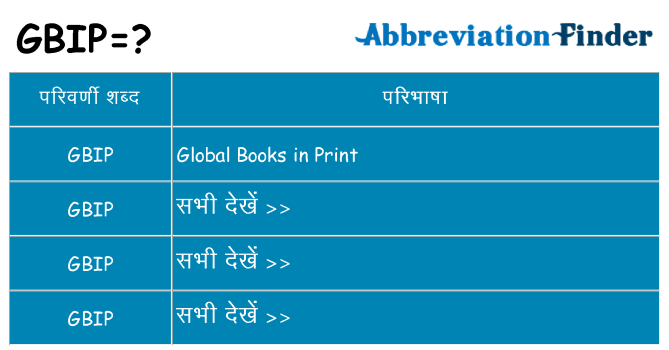gbip का क्या अर्थ है