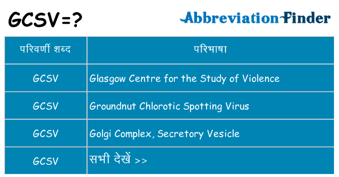 gcsv का क्या अर्थ है