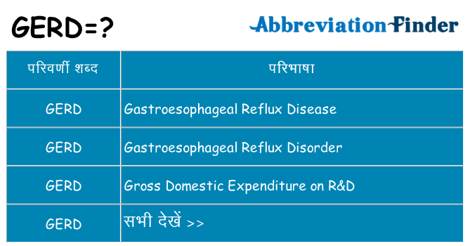 gerd का क्या अर्थ है