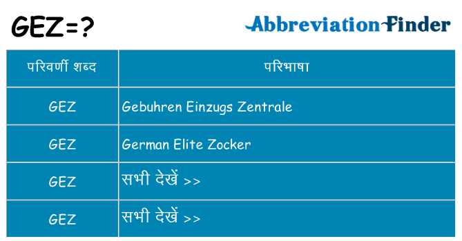 gez का क्या अर्थ है