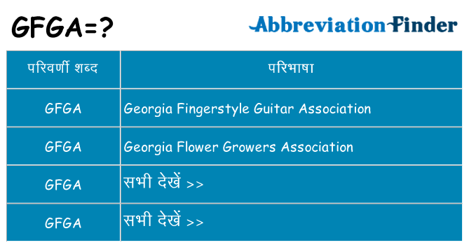 gfga का क्या अर्थ है