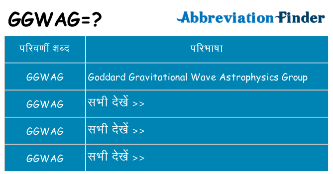 ggwag का क्या अर्थ है