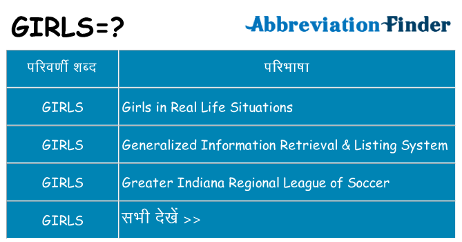girls का क्या अर्थ है